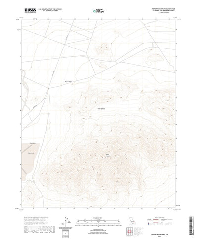 United States Geological Survey Tiefort Mountains, CA (2021, 24000-Scale) digital map