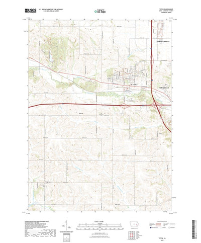 United States Geological Survey Tiffin, IA (2022, 24000-Scale) digital map