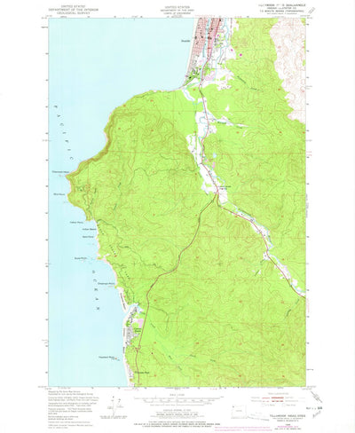 United States Geological Survey Tillamook Head, OR (1949, 24000-Scale) digital map