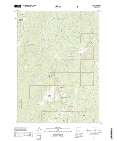 United States Geological Survey Tiller, OR (2020, 24000-Scale) digital map