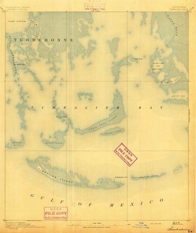United States Geological Survey Timbalier, LA (1894, 62500-Scale) digital map
