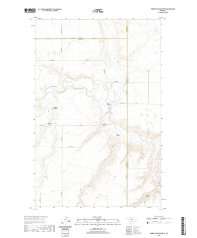 United States Geological Survey Timber Coulee North, MT (2020, 24000-Scale) digital map