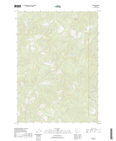 United States Geological Survey Tioga, OR (2020, 24000-Scale) digital map