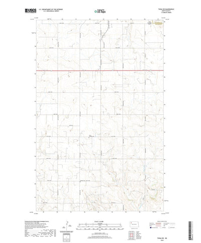 United States Geological Survey Tioga SW, ND (2020, 24000-Scale) digital map