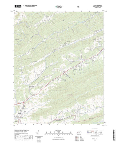 United States Geological Survey Tiptop, VA (2022, 24000-Scale) digital map
