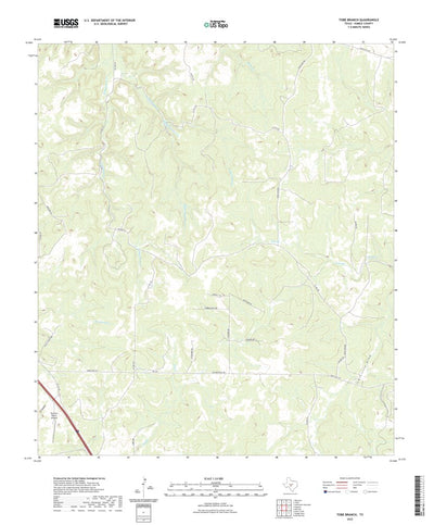 United States Geological Survey Tobe Branch, TX (2022, 24000-Scale) digital map
