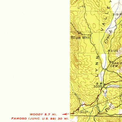 United States Geological Survey Tobias Peak, CA (1936, 125000-Scale) digital map