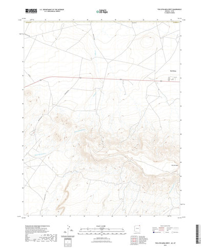 United States Geological Survey Toh Atin Mesa West, AZ (2021, 24000-Scale) digital map