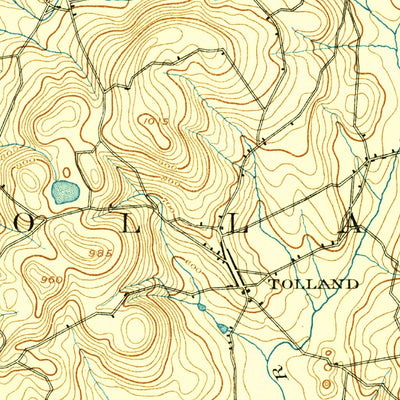 United States Geological Survey Tolland, CT (1892, 62500-Scale) digital map