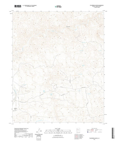 United States Geological Survey Tom Brown Canyon, AZ (2021, 24000-Scale) digital map