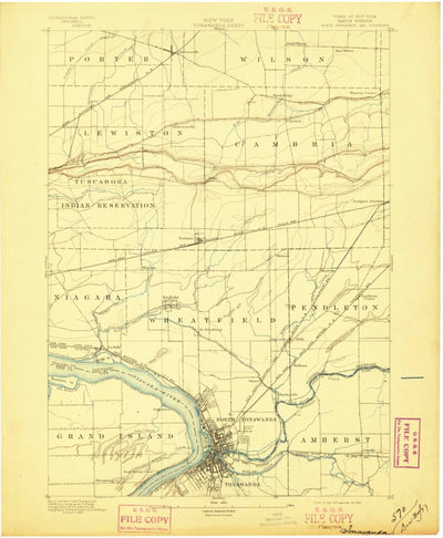 United States Geological Survey Tonawanda, NY (1897, 62500-Scale) digital map