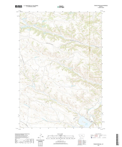 United States Geological Survey Tongue River Dam, MT (2020, 24000-Scale) digital map