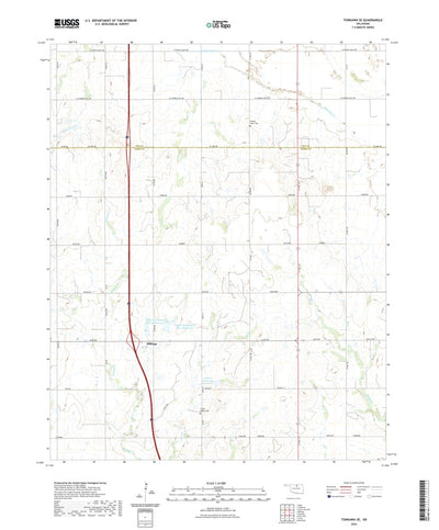 United States Geological Survey Tonkawa SE, OK (2022, 24000-Scale) digital map