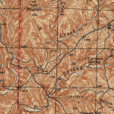 United States Geological Survey Topaz, MO (1941, 62500-Scale) digital map
