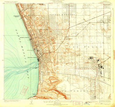 United States Geological Survey Torrance, CA (1924, 24000-Scale) digital map