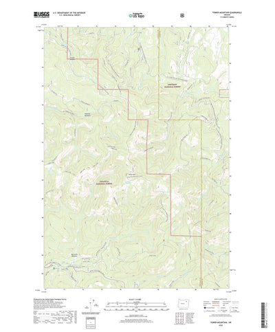 United States Geological Survey Tower Mountain, OR (2020, 24000-Scale) digital map