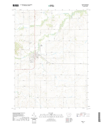 United States Geological Survey Traer, IA (2022, 24000-Scale) digital map