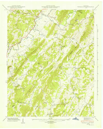 United States Geological Survey Tranquillity, TN (1942, 24000-Scale) digital map