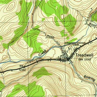 United States Geological Survey Treadwell, NY (1945, 31680-Scale) digital map
