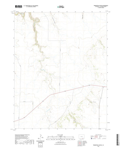 United States Geological Survey Trementina Canyon, CO (2022, 24000-Scale) digital map