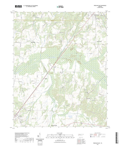 United States Geological Survey Trezevant East, TN (2022, 24000-Scale) digital map