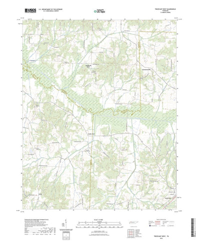 United States Geological Survey Trezevant West, TN (2022, 24000-Scale) digital map