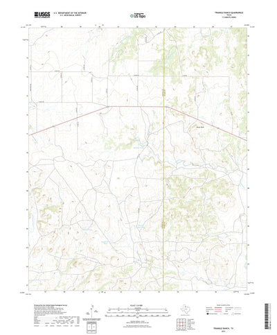 United States Geological Survey Triangle Ranch, TX (2022, 24000-Scale) digital map