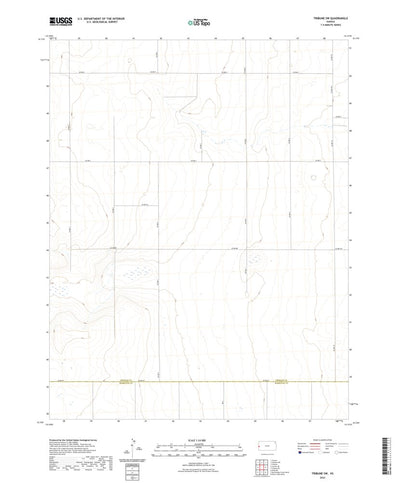 United States Geological Survey Tribune SW, KS (2022, 24000-Scale) digital map