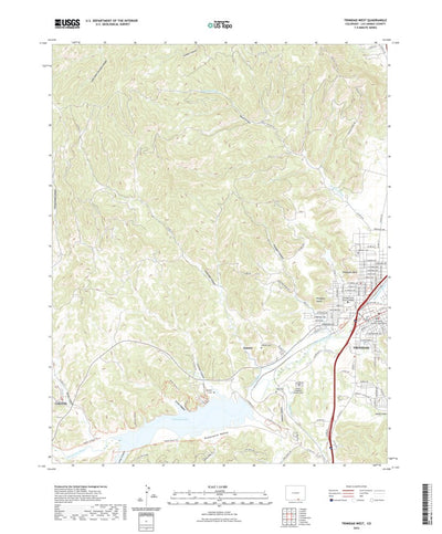 United States Geological Survey Trinidad West, CO (2022, 24000-Scale) digital map