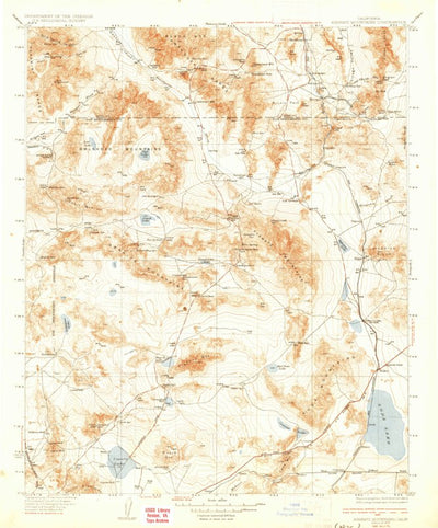 United States Geological Survey Trona E, CA (1933, 250000-Scale) digital map