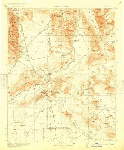 United States Geological Survey Trona W, CA (1915, 250000-Scale) digital map