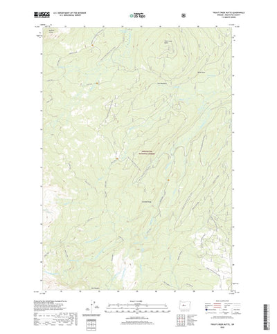 United States Geological Survey Trout Creek Butte, OR (2020, 24000-Scale) digital map