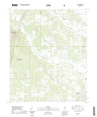 United States Geological Survey Troy SE, MS (2021, 24000-Scale) digital map