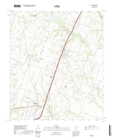 United States Geological Survey Troy, TX (2022, 24000-Scale) digital map