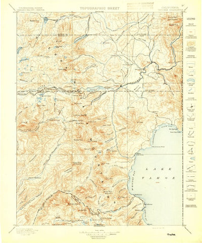 United States Geological Survey Truckee, CA-NV (1895, 125000-Scale) digital map