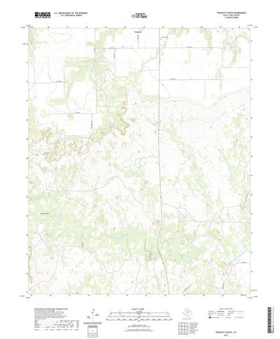 United States Geological Survey Truscott South, TX (2022, 24000-Scale) digital map