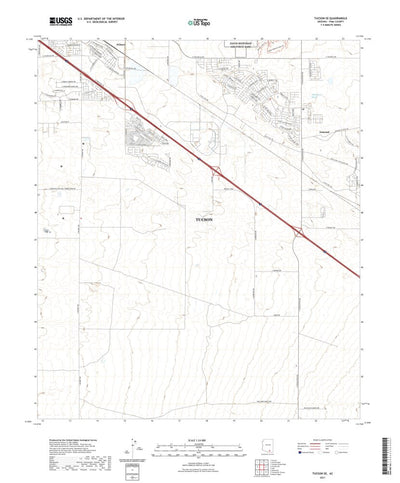 United States Geological Survey Tucson SE, AZ (2021, 24000-Scale) digital map