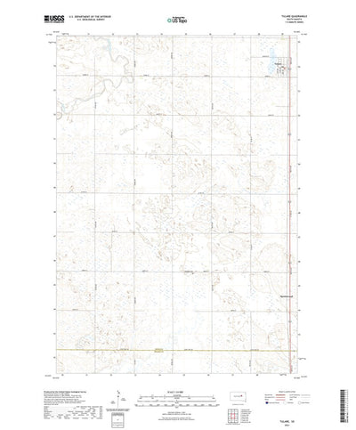 United States Geological Survey Tulare, SD (2021, 24000-Scale) digital map