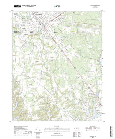 United States Geological Survey Tullahoma, TN (2022, 24000-Scale) digital map