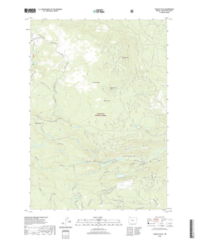 United States Geological Survey Tumalo Falls, OR (2020, 24000-Scale) digital map