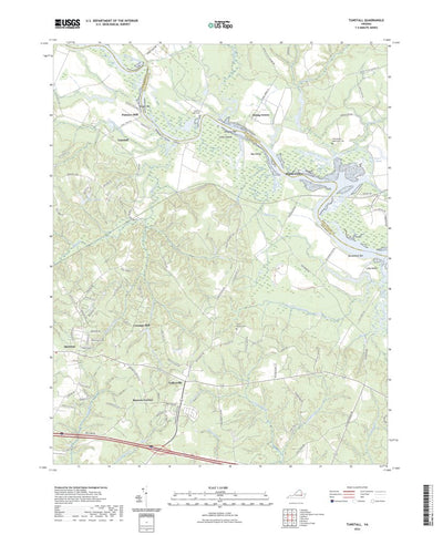 United States Geological Survey Tunstall, VA (2022, 24000-Scale) digital map