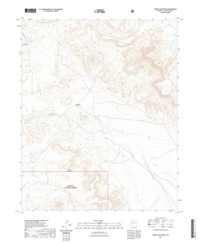 United States Geological Survey Turkey Canyon NE, AZ (2021, 24000-Scale) digital map