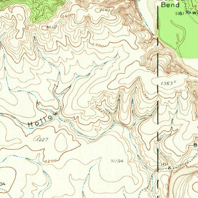 United States Geological Survey Turkey Mountain, TX (1938, 62500-Scale) digital map
