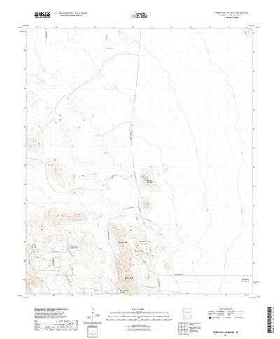 United States Geological Survey Turquoise Mountain, AZ (2021, 24000-Scale) digital map