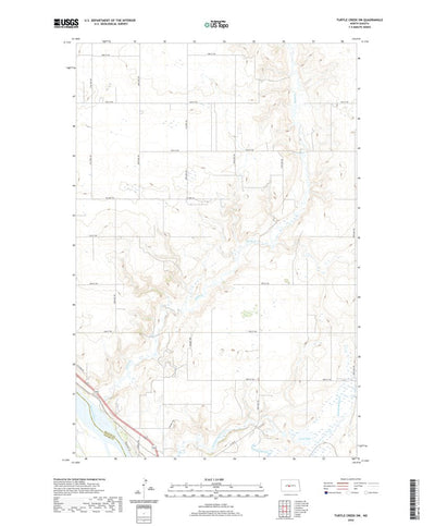 United States Geological Survey Turtle Creek SW, ND (2020, 24000-Scale) digital map