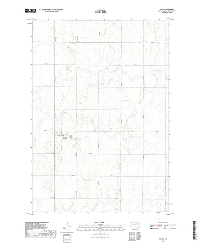 United States Geological Survey Turton, SD (2021, 24000-Scale) digital map