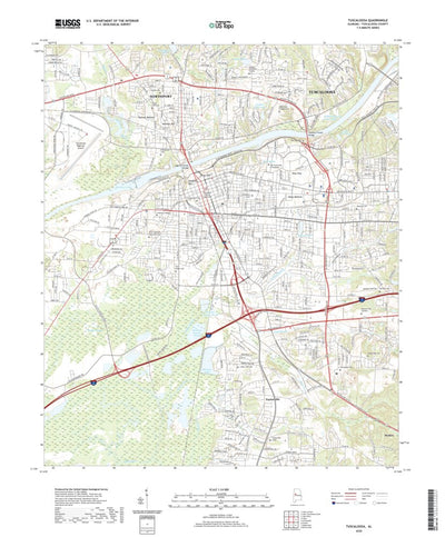 United States Geological Survey Tuscaloosa, AL (2020, 24000-Scale) digital map