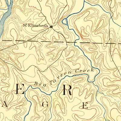 United States Geological Survey Tuscumbia, MO (1888, 125000-Scale) digital map
