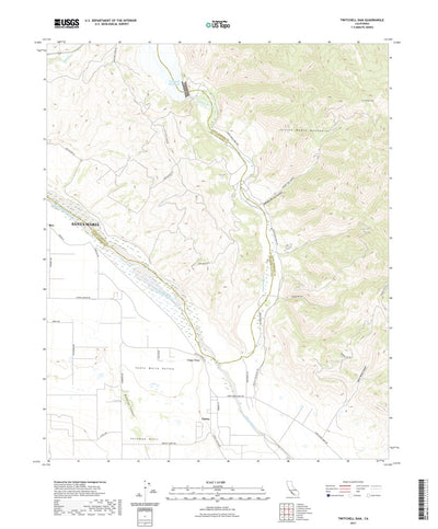 United States Geological Survey Twitchell Dam, CA (2021, 24000-Scale) digital map