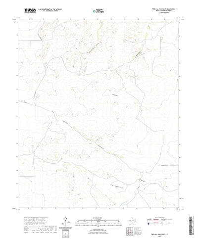 United States Geological Survey Two Mill Draw East, TX (2022, 24000-Scale) digital map